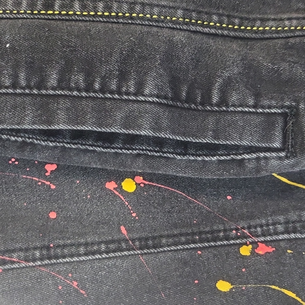 Switch Remarkable Black Distressed Embroidered Po… - image 6